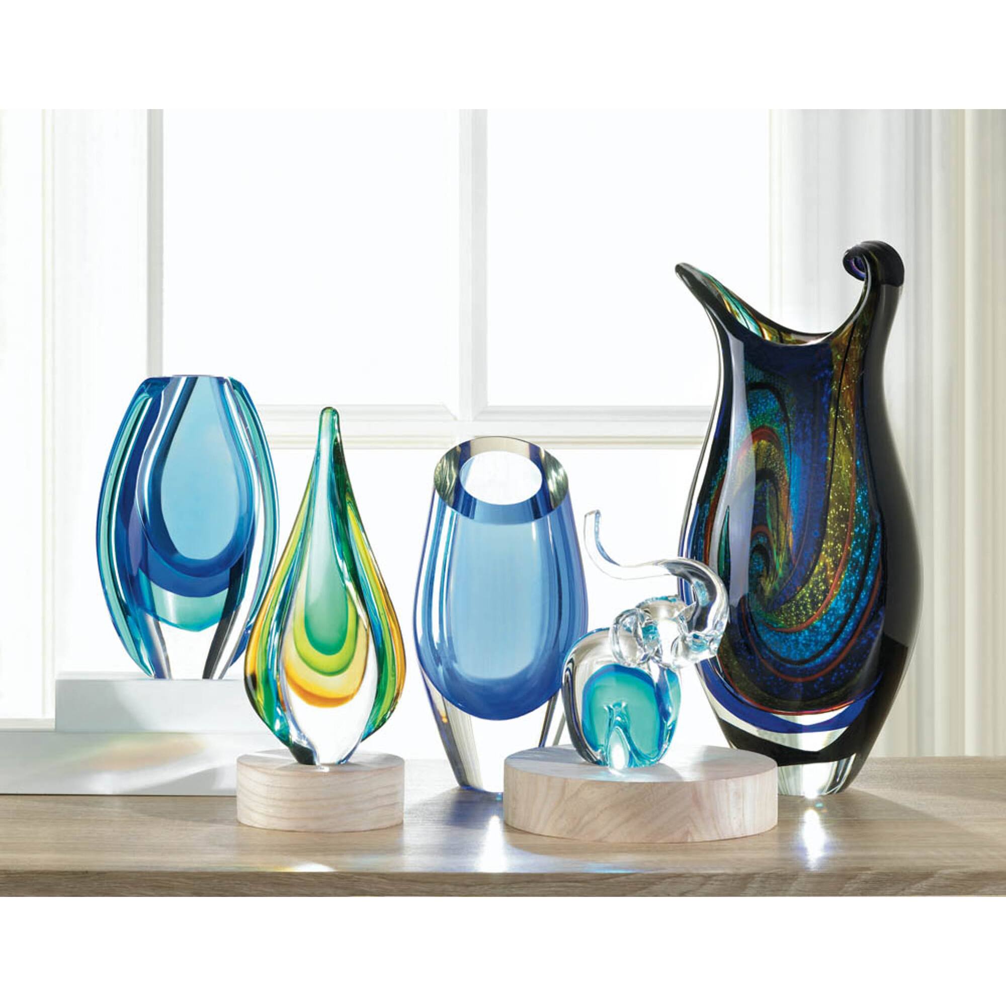 15.5" Galaxy Art Glass Vase